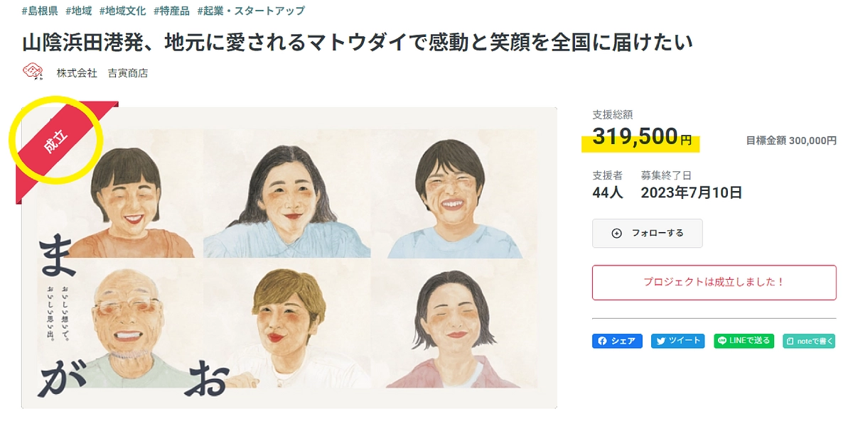感謝御礼！募集終了のご挨拶。