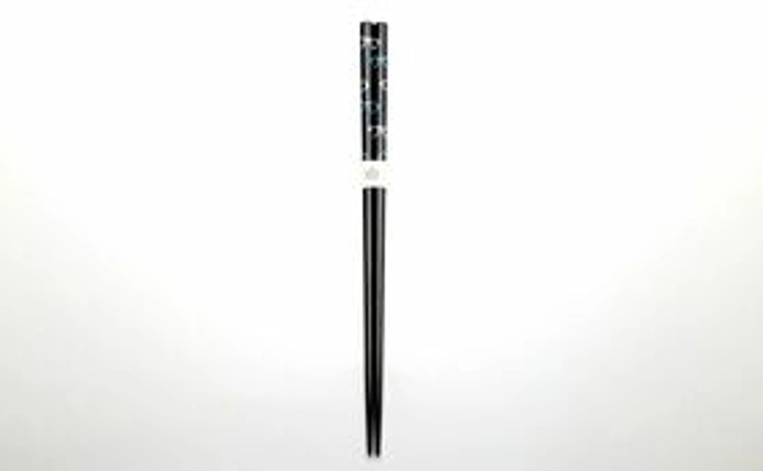 【福井県外の方向け】越前漆塗り箸(めがね柄:青)