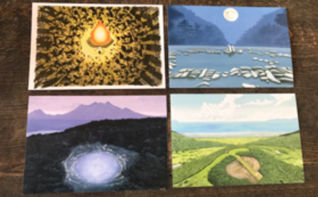 お礼のメッセージと小牧野遺跡ポストカード