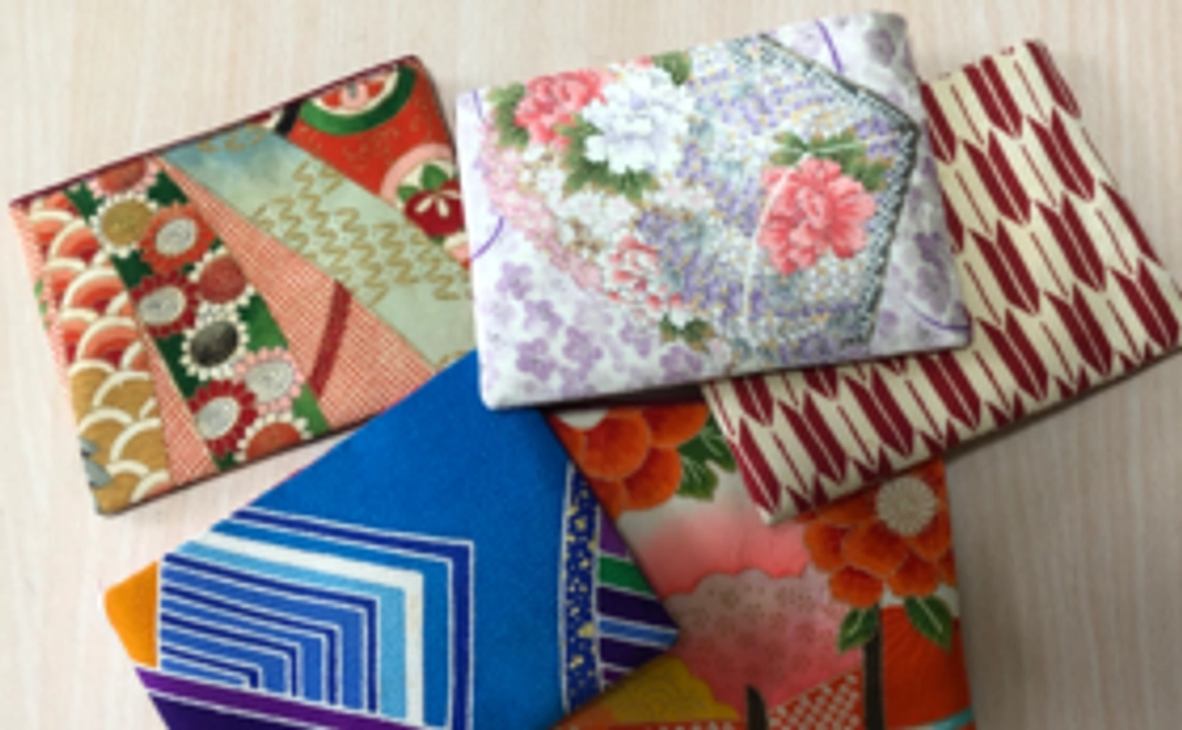 京友禅でつくりましたハンドメイド和装小物入れ1点：小さいマスク入れとしてもお使い頂けます。