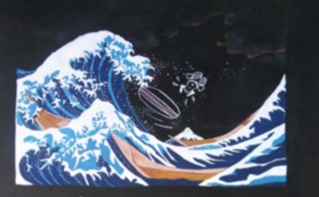 【1名様限定】チョークアート『波』　(150×120センチ)