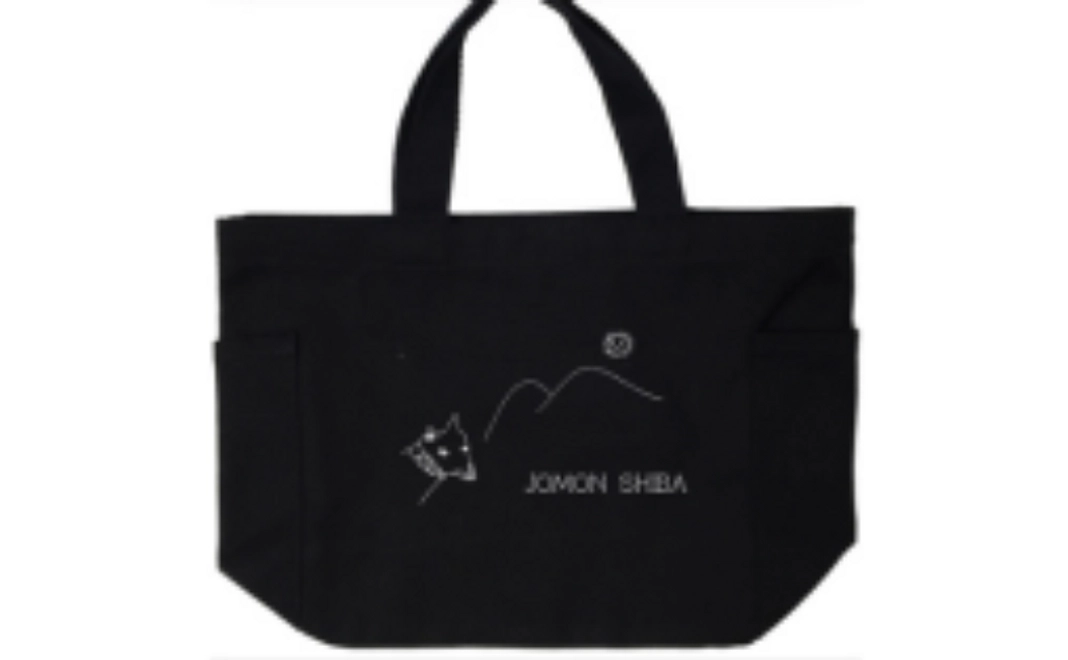 縄文柴犬オリジナルプリントキャンバストートバッグ