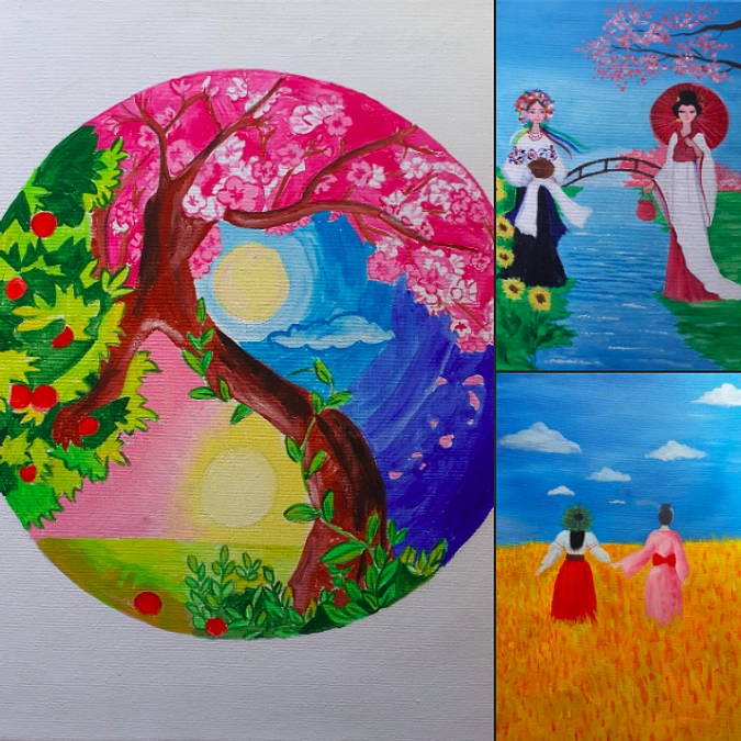 ウクライナの子ども達が描いた絵を1部紹介します