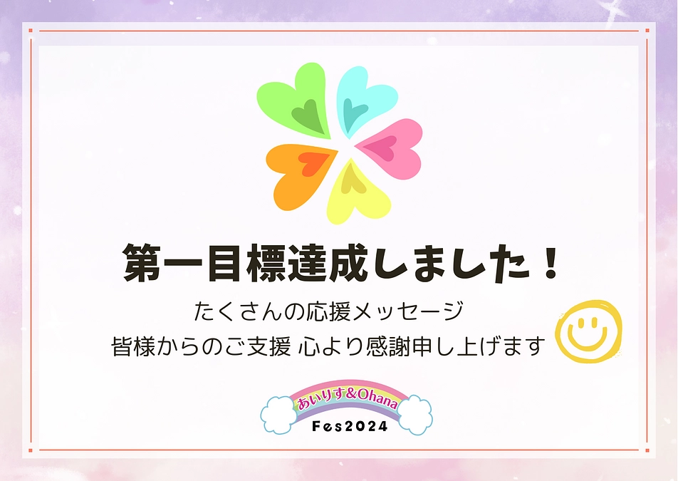 【感謝】目標達成のお知らせ☆