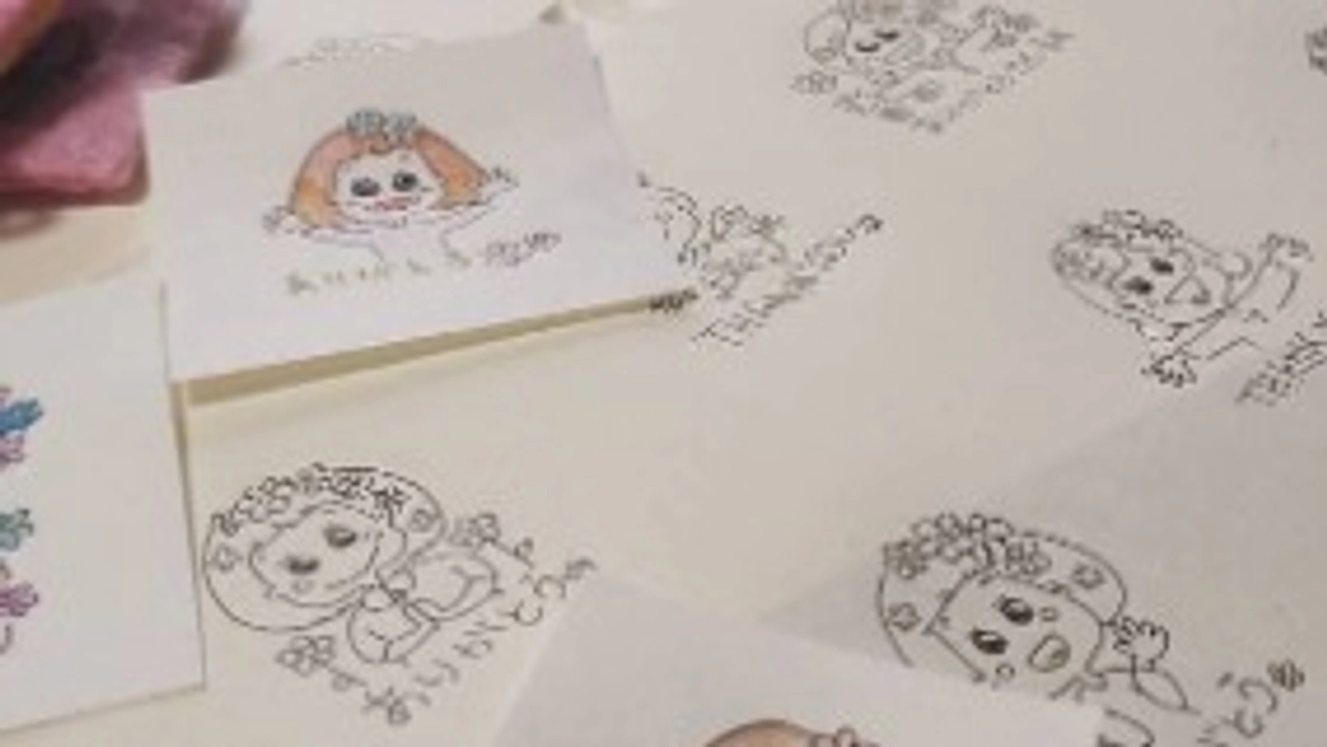 ありがとうキーホルダーを製作中です