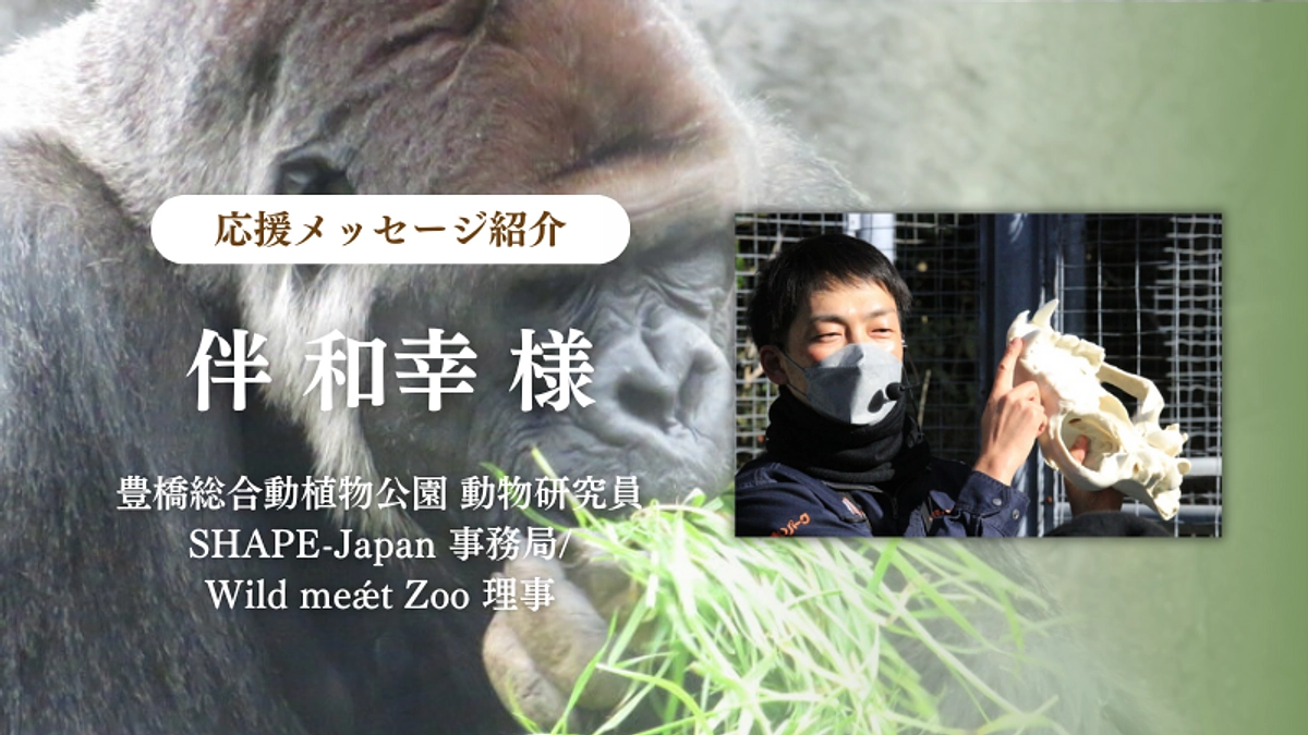 豊橋総合動植物公園 動物研究員 伴 和幸様からの応援メッセージのご紹介