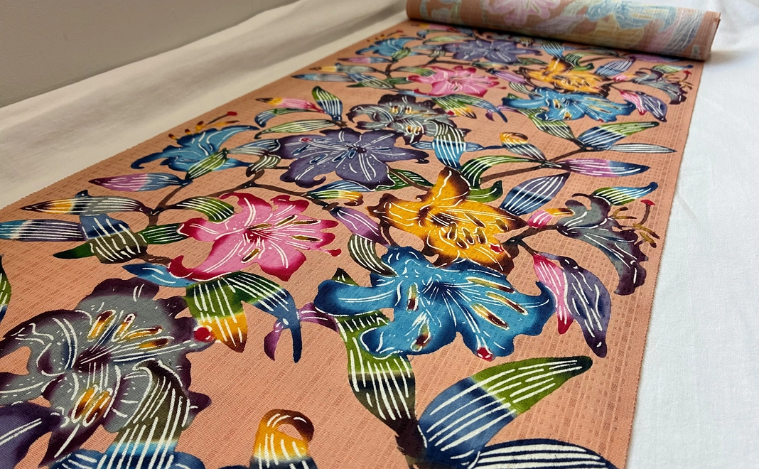 【受注生産】琉球びんがた六通帯　工房名：和びんがた工房