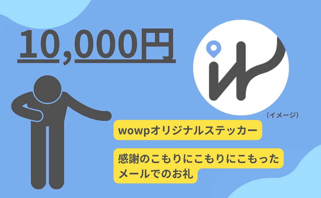 wowpオリジナルステッカー&感謝がこもりにこもりにこもったメールでの御礼