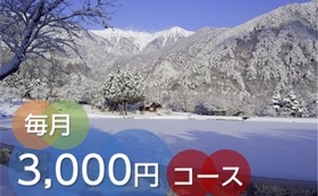 毎月応援3000円コース