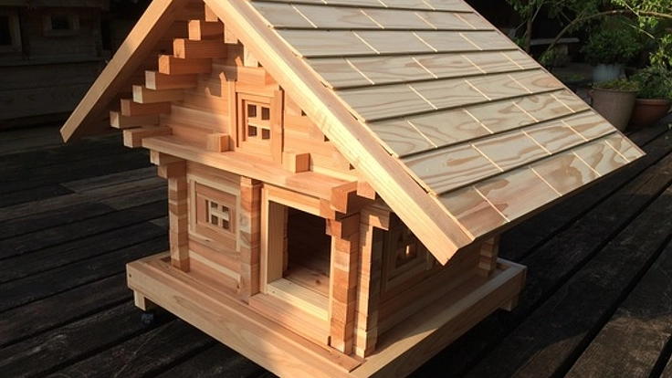 環境に優しいペット向けログハウスで、被災地の動物を助けたい！