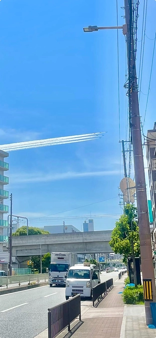 ブルーインパルスと海外在住の姉妹が家に！