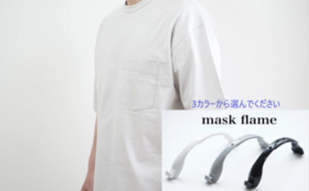 抗菌・抗ウィルス機能素材[CLEANSE]：ik-31SグレーunisexTシャツ+マスクフレーム