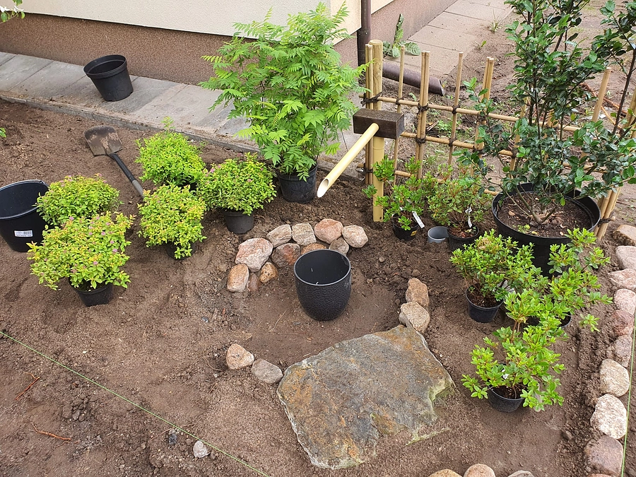 日本庭園造り　７日目