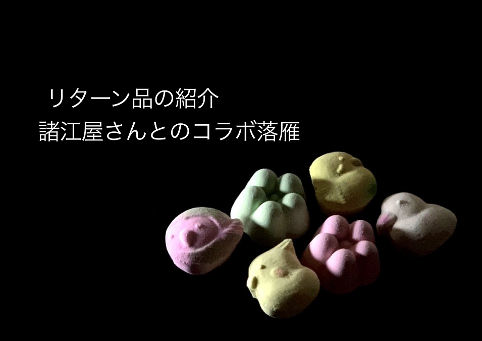 【リターン品紹介①】諸江屋さんとのコラボ落雁