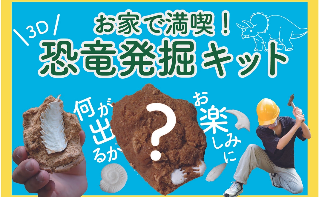 お家で満喫！3D恐竜発掘キット※さがし事（工学×恐竜）