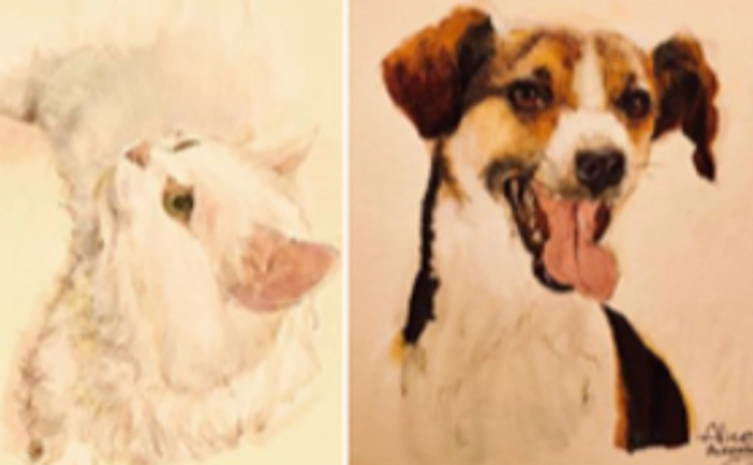 ペットポートレート正方形180mm×180mm(細密描写) 一頭