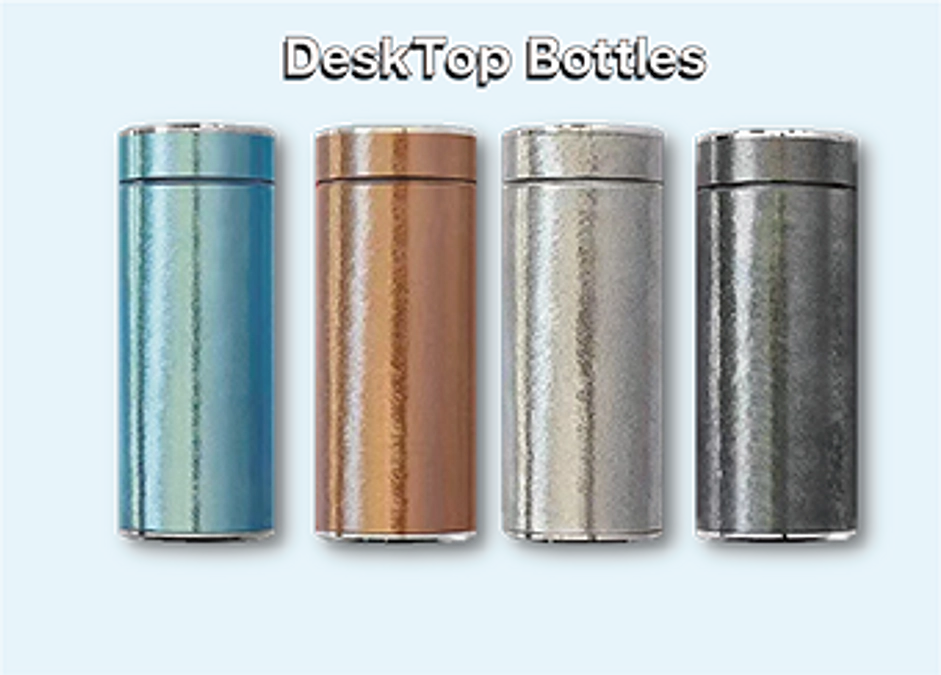 ＜デスクトップボトル＞ご支援依頼のお手紙です。この小さな巨人をご愛用ください！ご支援お願いします。