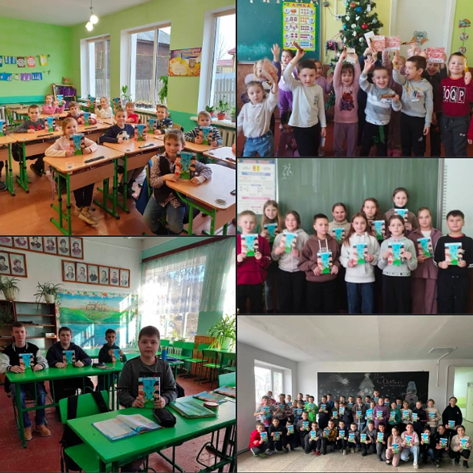 リヴィウ州グリニャニ市の子ども達に友情ノート