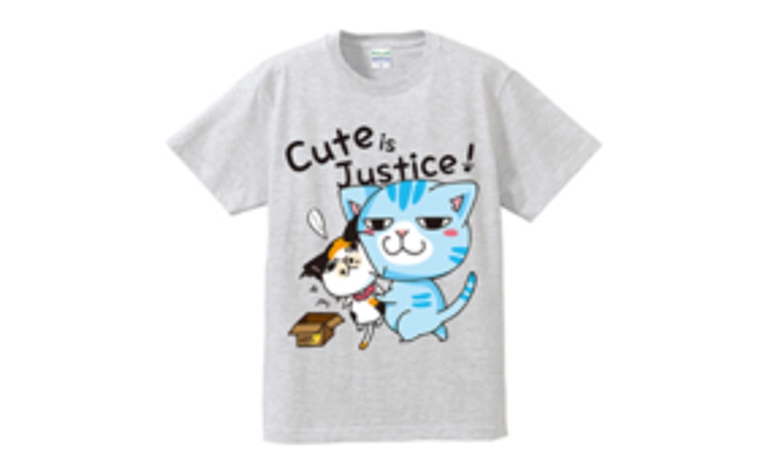 クラウドファインディング限定　まめ猫Tシャツ　『カワイイは正義!』