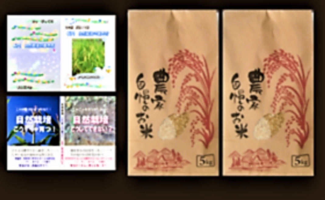 書籍２種類、自然栽培米10㎏（南錦）