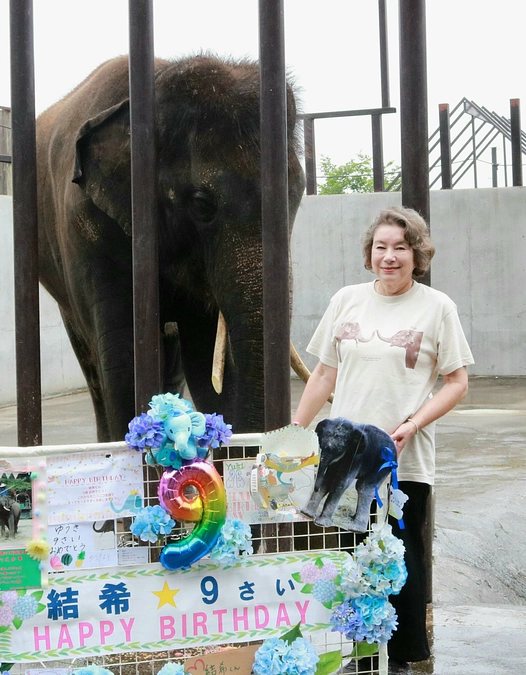 オスゾウ「結希」9歳のお誕生日会開催しました♪