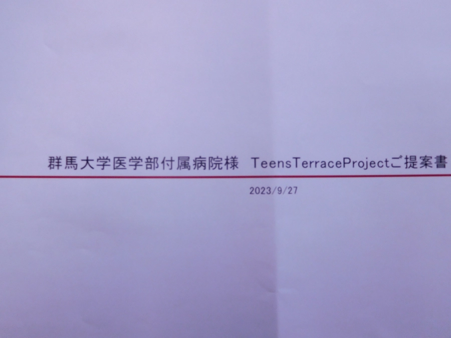 Teens Terraceの年度内の完成を目指して計画は進行しています。