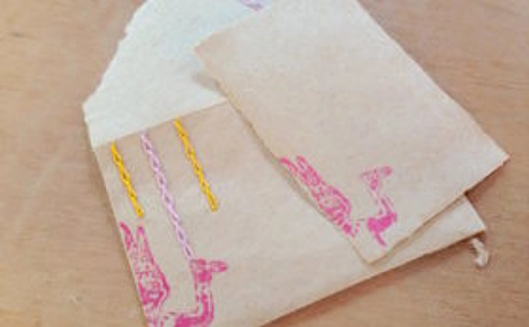 手作りバナナペーパーの感謝状