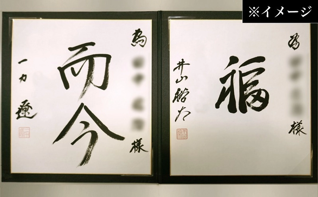 プロ棋士　オリジナル直筆色紙（2枚）