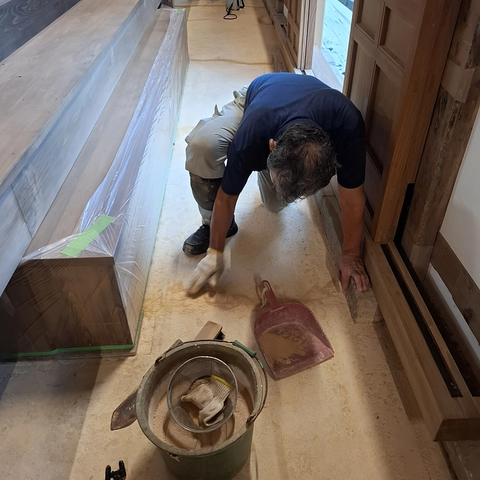 本堂の三和土について