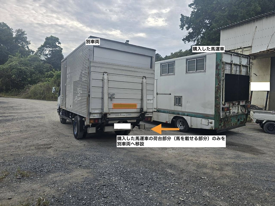 ご支援いただいた馬運車について、進捗のご報告