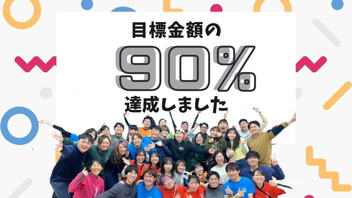 ご支援ありがとうございます！90%を達成しました！