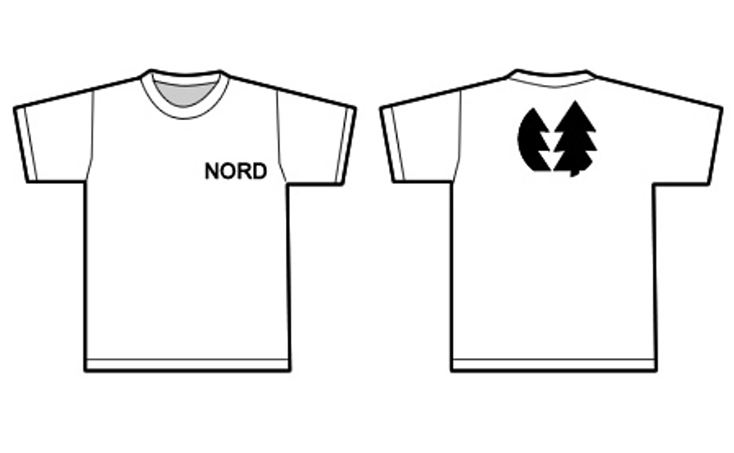 【NORD オリジナルTシャツ（ホワイト）】と【耐水オリジナルステッ カー】