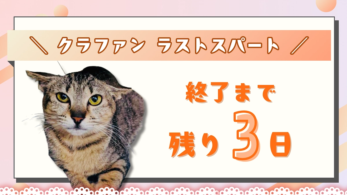 カウントダウン ＼終了まで残り3日！／