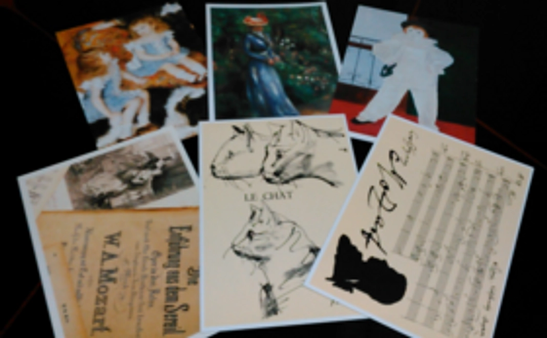 ポストカードとリサイタルチケット