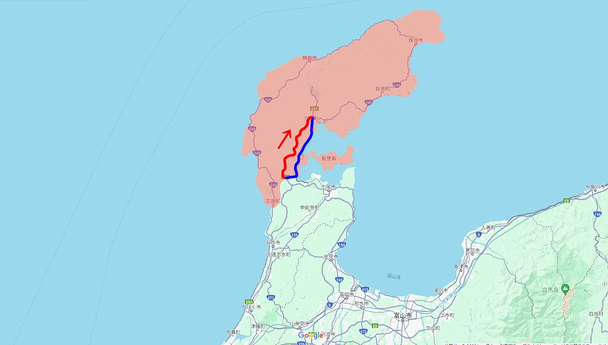 【近況報告】4月15日 能登までの道路状況