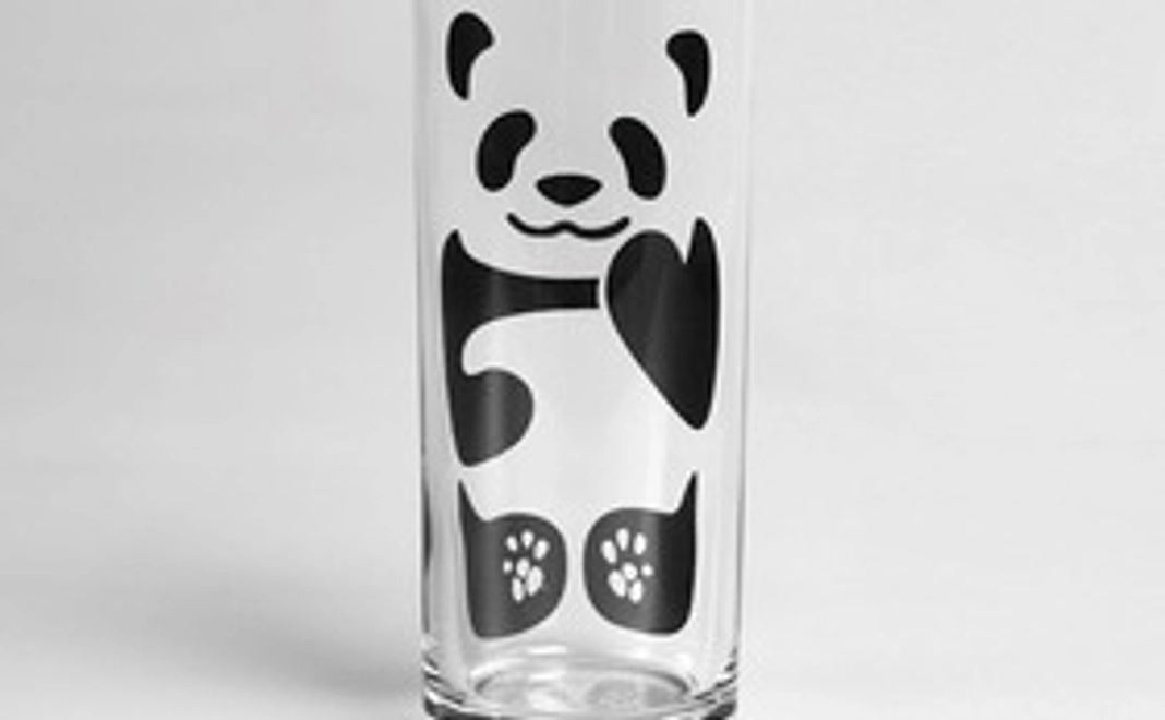 ♡車いすの様子報告画像+感謝のメール+支援のお礼としてパンダグラス1ケ(丸モ高木陶器)