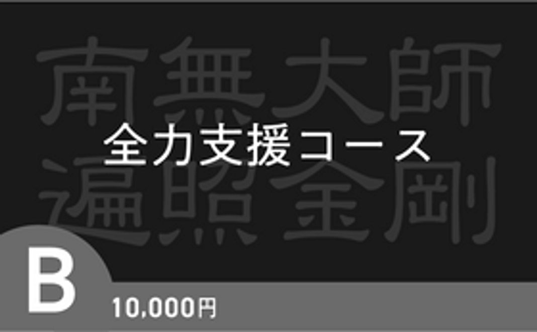 B｜全力支援コース【返礼品不要の方向け】