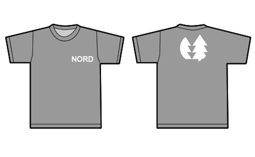 【NORD オリジナルTシャツ（グレー）】と【 耐水オリジナルステッカー】