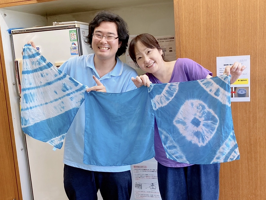 夢育て農園で育てた藍で、藍染めの会を開きました！
