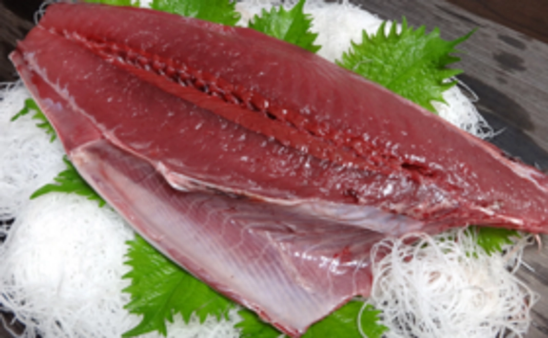 【東日本限定】気仙沼産、新鮮なカツオを半身（皮つき）で！【鮮度が命】