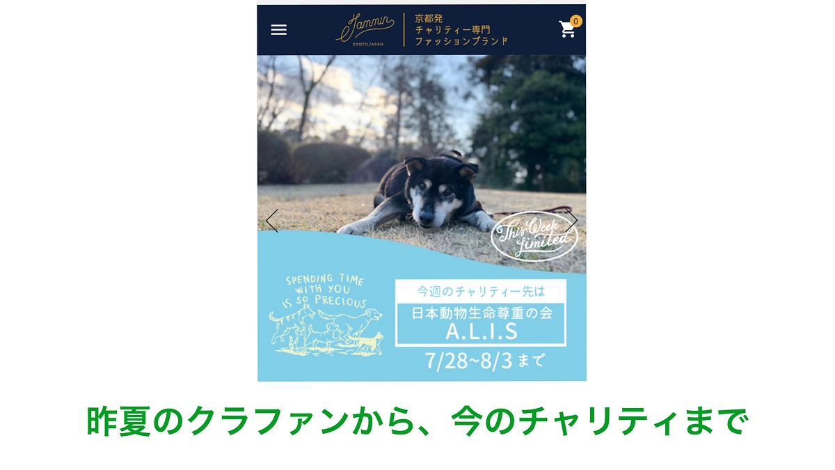 昨夏から続く命のバトン 〜JAMMINチャリティ8/3まで〜