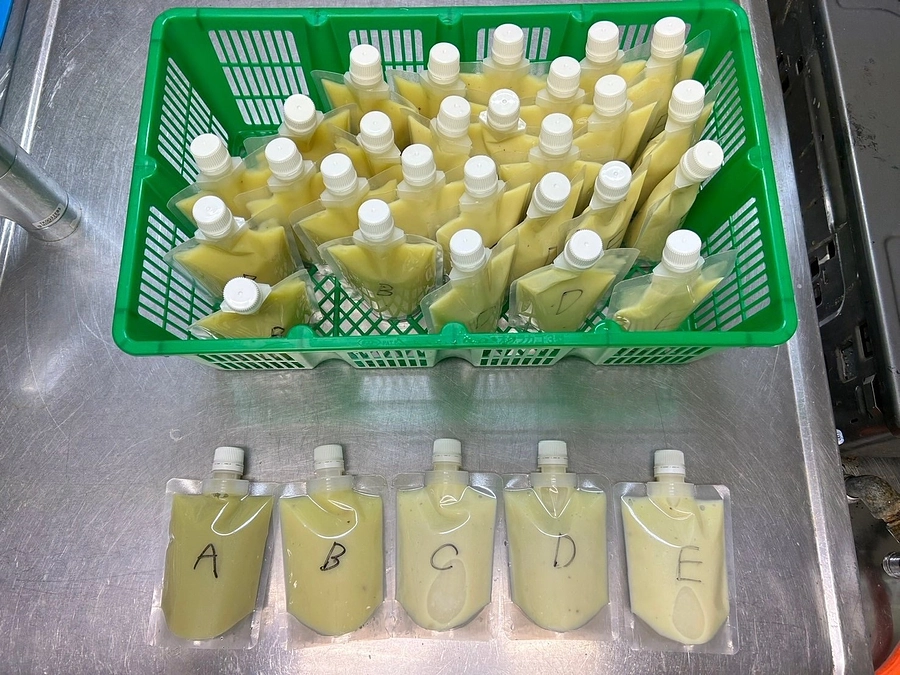 “の～むさつまいもぉ”の試作を行いました！