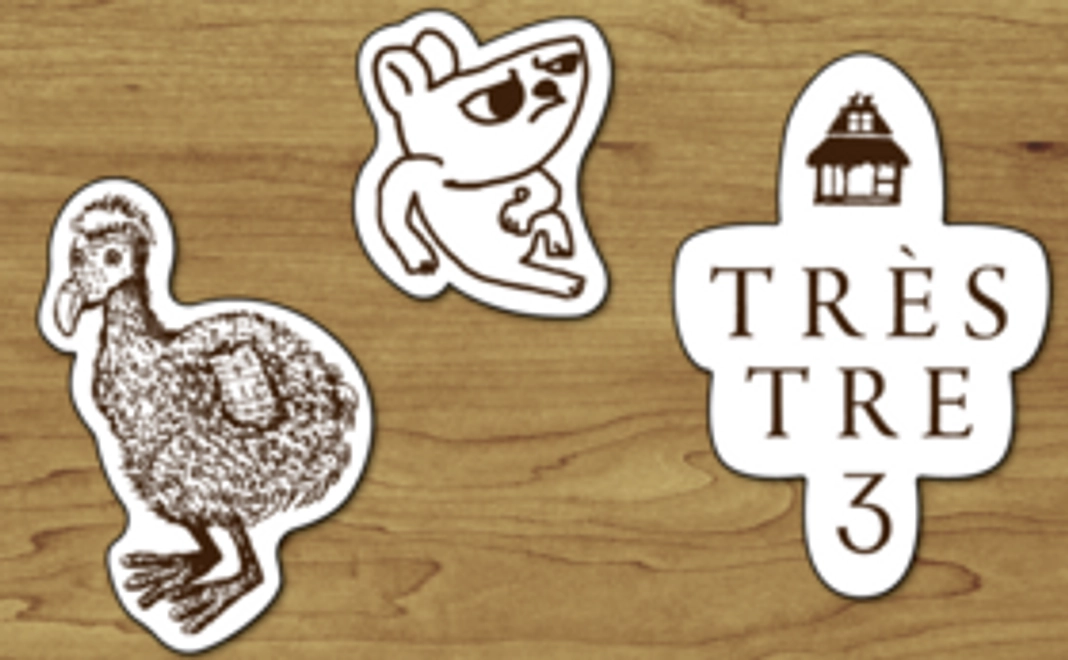 「Tres Tre 3」キャラクターステッカーとお礼のお手紙