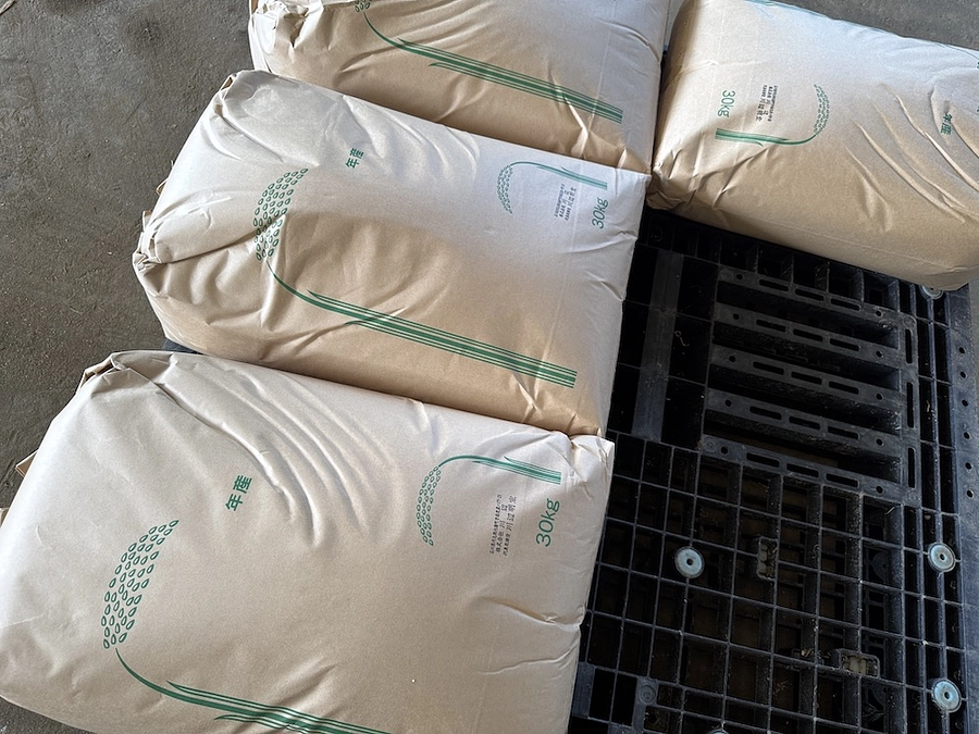 収穫を迎え、発送準備を進めています