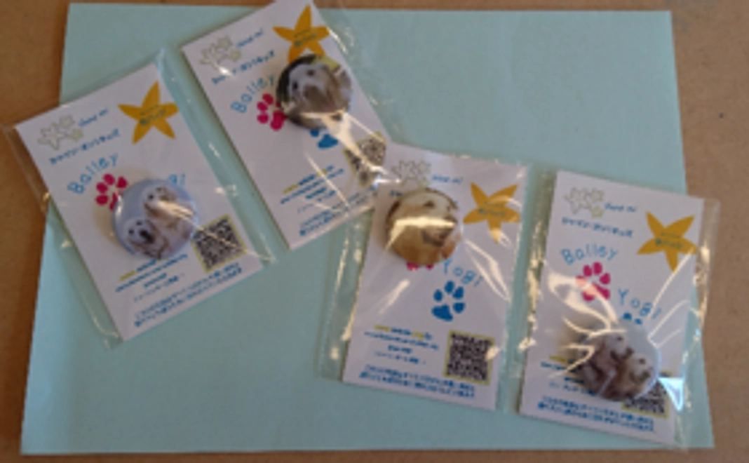 心を込めたお礼のお手紙と缶バッチふたつをお送り致します！