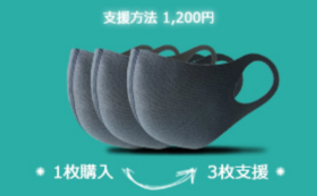 マスク1枚購入して3枚支援コース