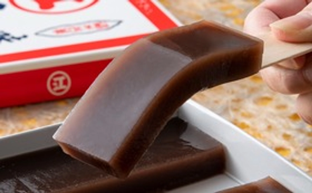 定番冬の水羊かん（大）1箱と感謝のお手紙を配送いたします。