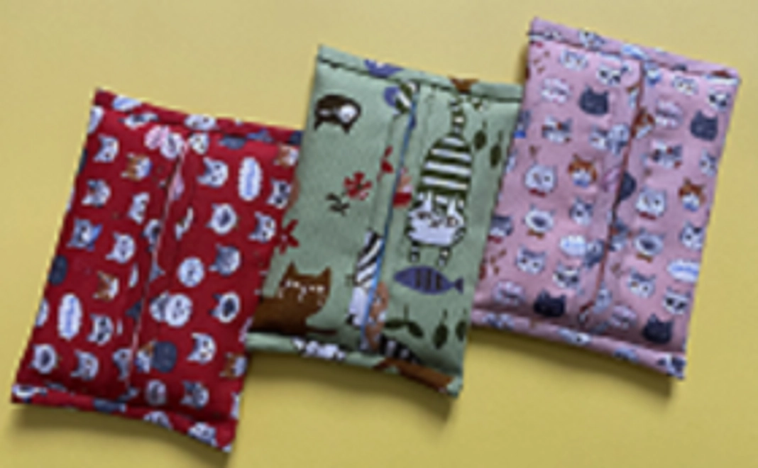 応援コース！手作りのポケットティッシュケース（１個）【感謝のお手紙】（オリジナルポストカード）