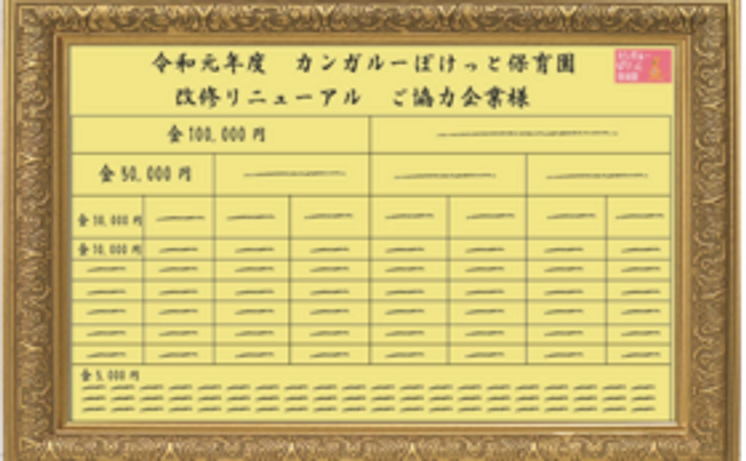 ＜カンガルーぽけっと保育園を一緒に改築しましょう！＞5,000円応援コース
