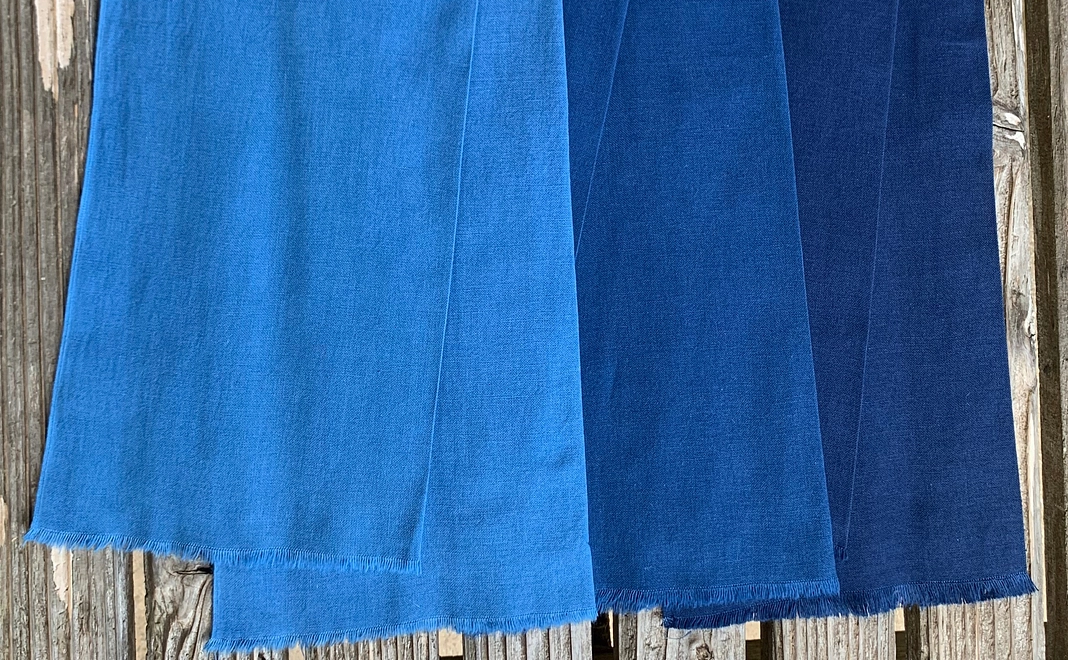 藍染め木綿手拭い１枚・感謝のメール
